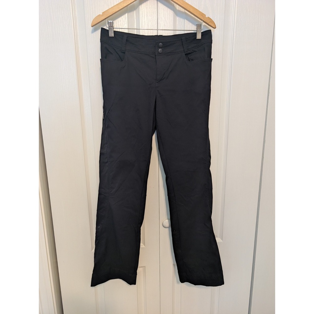 The North Face Womens Black Roll-up Pants Sz 10 Hiking Camping Walking